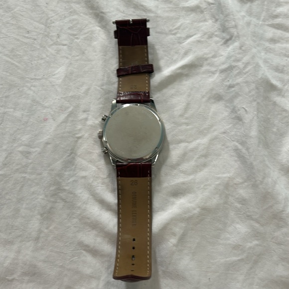 Fossil watch chronograph black dial alligator leather band - Picture 3 of 5